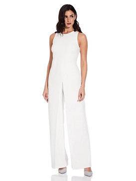 Adrianna Papell womens Crepe Halter Jumpsuit