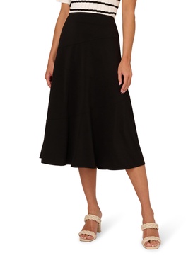 Adrianna Papell Women's Asymmetrical Seam Midi Skirt