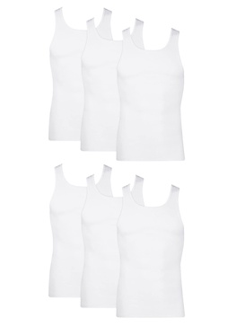 Hanes Men's Cotton Tank Undershirts Pack, Moisture-Wicking Ribbed Tanks, Lightweight Cotton Tank Undershirts, 6-Pack