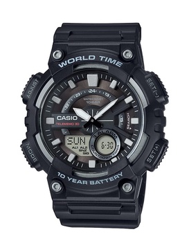 Casio Men's AEQ110W-1AV Heavy Duty Analog-Digital Display Quartz Black Watch