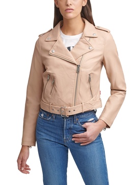 Levi's Women's Belted Faux Leather Moto Jacket (Regular & Plus Size)