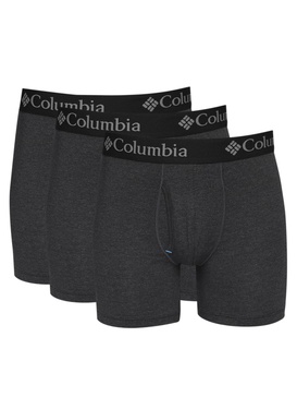 Columbia Men's 3 Pack Tri Blend Boxer Brief, Black, Small