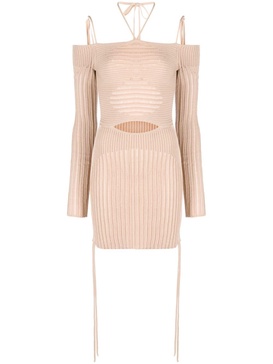 Andrea Adamo Knit Ribbed Mini Dress