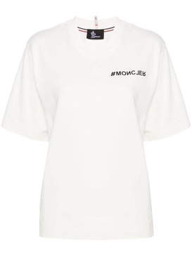 White Daynamic Logo-Print Cotton T-shirt