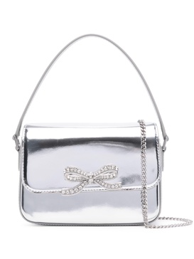 Self Portrait Silver Leather Micro Bag