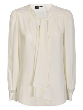 Pinko Pussy-Bow Straight Hem Shirt