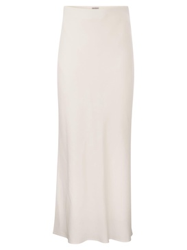 Brunello Cucinelli Viscose And Linen Long Pencil Skirt