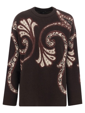 Etro Long-Sleeved Crewneck Jacquard Jumper