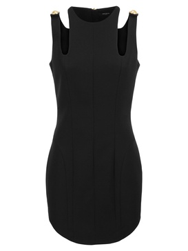 BALMAIN Sleeveless Wool Dress for Women - Black