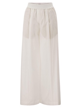 Brunello Cucinelli Elasticated Waistband Wide-Leg Trousers