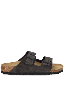 Birkenstock Arizona Velvet Grey, Suede Leather Shoes