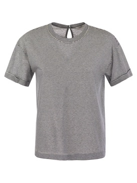 Peserico Lightweight Striped Jersey T Shirt And Punto Luce