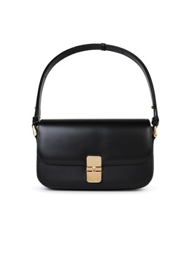 A.P.C. 'Grace Bguette' Black Smooth Lear Crossbody Bag