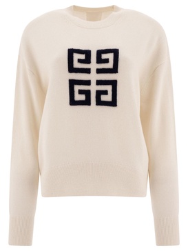 GIVENCHY Luxurious 100% Cashmere Sweater with Signature 4G Emblem