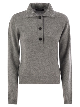 Fabiana Filippi Wool, Silk And Cashmere Polo Collar Sweater