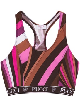 Pucci Iris-Print Crop Top Clothing