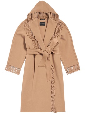 Balenciaga Wool Fringed Coat