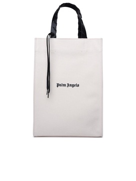 Palm Angels Ivory Cotton Tote Bag Man