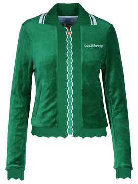 Casablanca 'Track' Green Cotton Blend Sweatshirt Woman