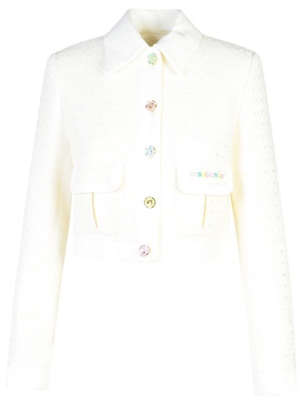 Casablanca White Cotton Blend Jacket Woman