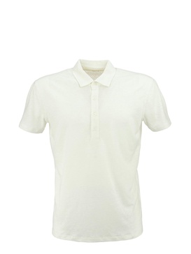 Majestic Linen Polo Shirt With Short Sleeves