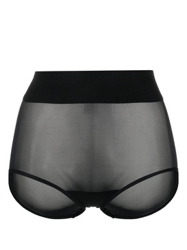 semi-sheer elasticated briefs