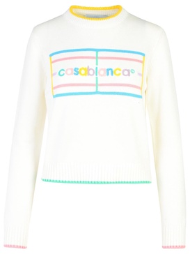 Casablanca White Cotton Sweater Woman