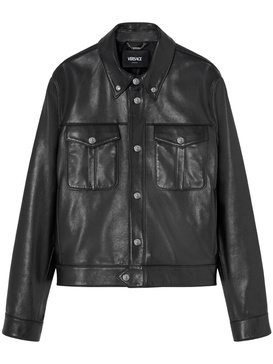 Black Single-Breasted Leather Jacket