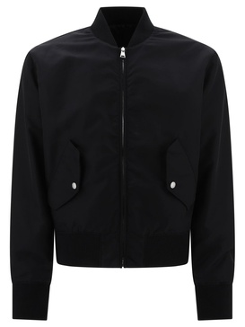 Bomber Jacket With Balmain Signature Embroidery On The Back Jackets Black