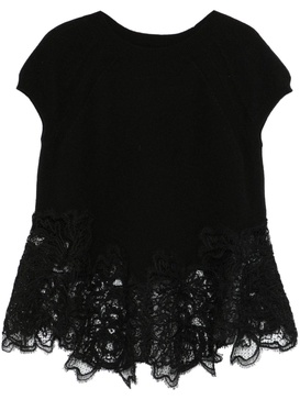 Ermanno Scervino Embroidered Wool T Shirt