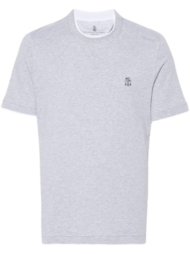 Brunello Cucinelli Logo Cotton T Shirt