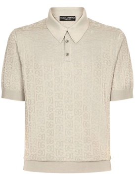 Dolce & Gabbana Polo Shirt With Jacquard Monogram