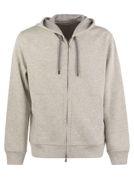 Brunello Cucinelli Cotton, Cashmere And Silk Fleece Zipped Topwear