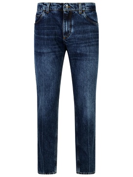 Dolce & Gabbana Blue Cotton Jeans Man