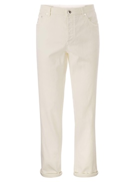 Brunello Cucinelli Five Pocket Traditional Fit Trousers In Light Comfort Dyed Denim