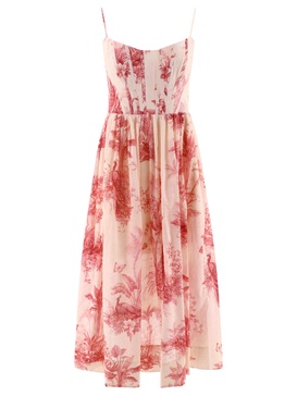 ZIMMERMANN Feminine Pink Midi Dress for Fashion-Forward Women