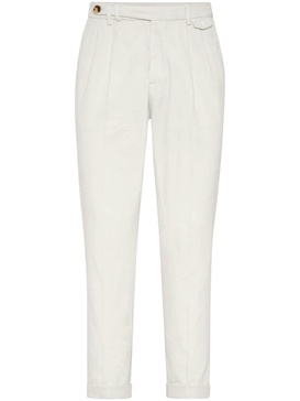 Brunello Cucinelli Double Darts Cotton Trousers