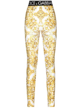 Dolce & Gabbana Leggings With Majolica Print