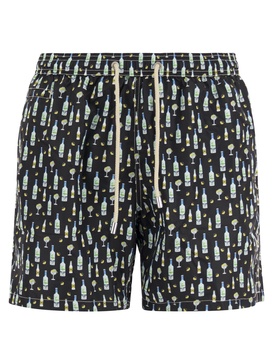 Mc2 Saint Barth Lightweight Fabric Swim Boxer Shorts With Print