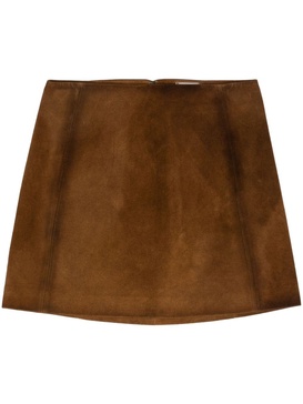 Alysi Suede Leater Mini Skirt