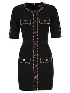 Elisabetta Franchi Viscose Minidress With Chain