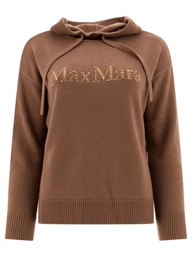 'S Max Mara "Gorizia" Knit Hoodie In Wool And Cashmere