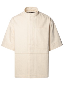 Jil Sander Ivory Cotton Shirt Man