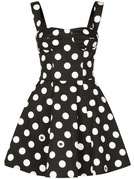 Dolce & Gabbana Dots Print Cotton Mini Dress