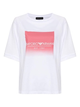 Emporio Armani Printed Cotton T Shirt