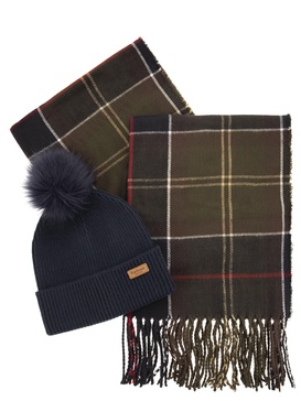 Barbour Barbour Dover Cap & Scarf Hailes Set