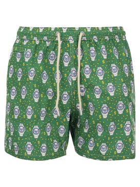 Mc2 Saint Barth Lightweight Fabric Swim Boxer Shorts With Print