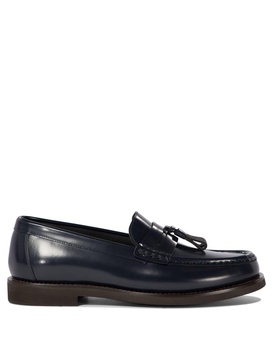 Loafers With Shiny Tassels Loafers & Slippers Blue