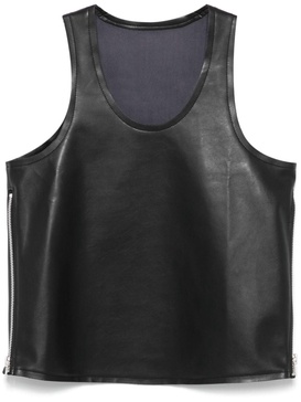 Comme Des Garcons Faux Leather Tank Top