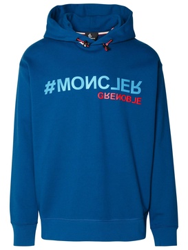 Moncler Grenoble Blue Cotton Sweatshirt Man